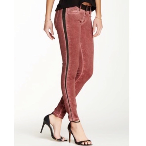 Free People Denim - Free People Etienne Marcel Leather Trim Acid Jeans